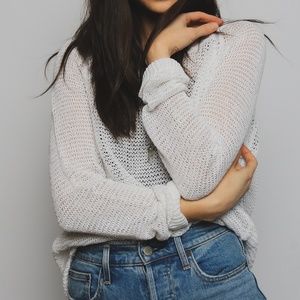 Polo Ralph Lauren Sweater Sheer White Knit Size M